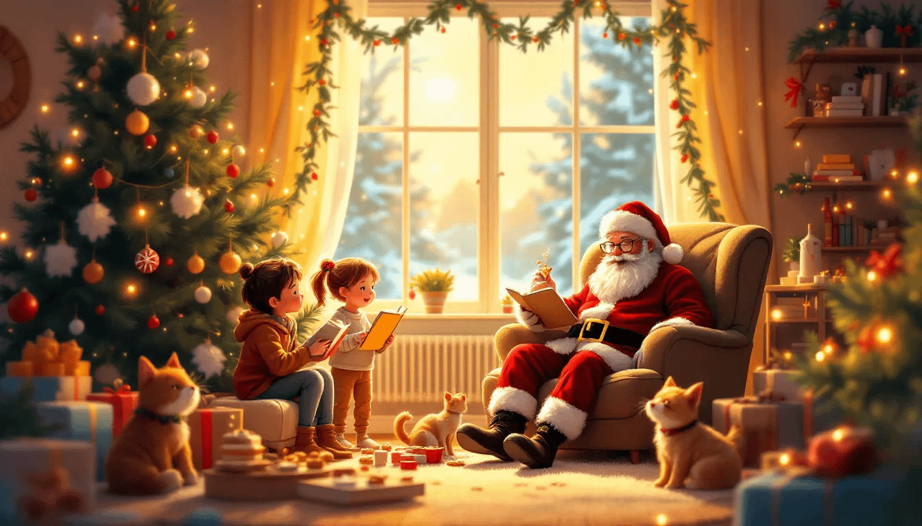 The role of Santa in modern families during the Christmas season.