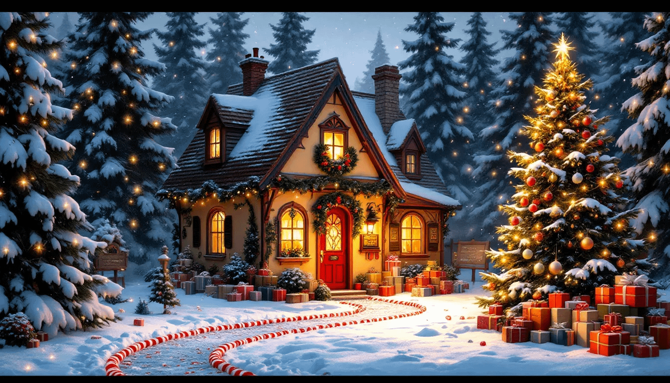 Creating your own Santa experience with decorations and gifts.
