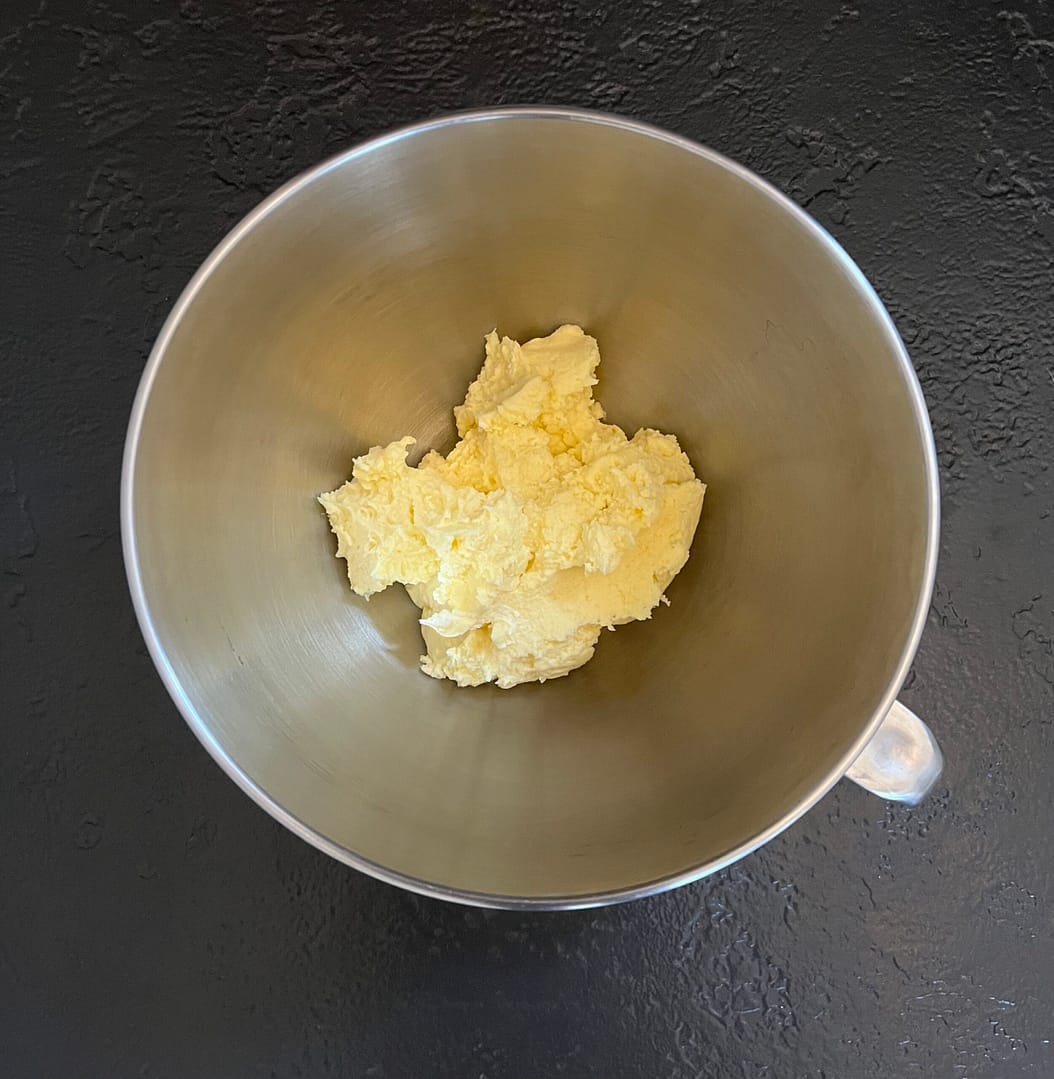 Polish Kolaczki Cookies - Creamed butter and cream cheese