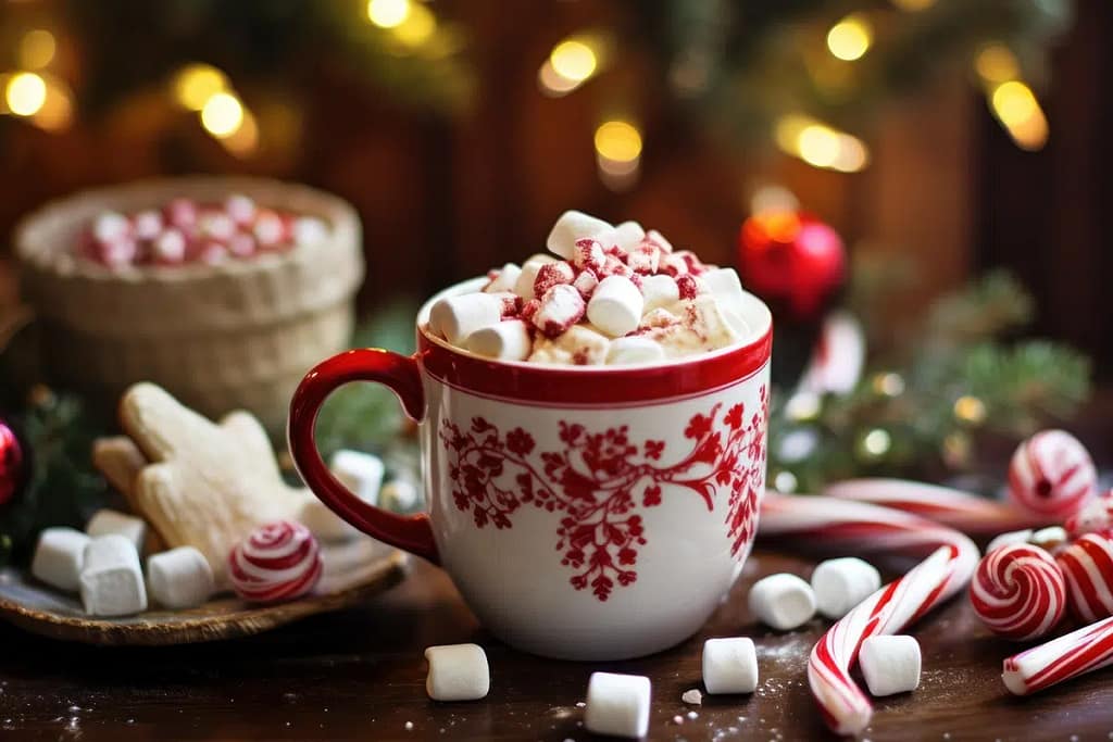 Video Chat with Santa - An Amazing Photo Of Gourmet Hot Cocoa In A Beautiful Christmas Mug