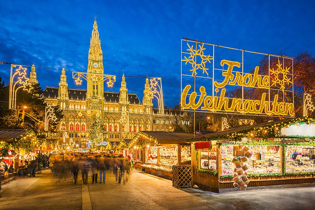 Christmas Market In Vienna Austria