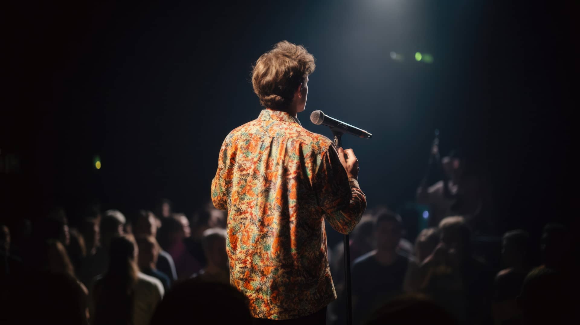 People attending a comedy show