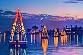 Long Beach Floating Christmas Trees