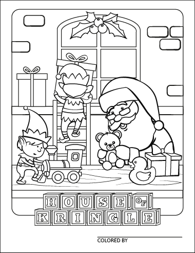 Santa Claus Making Toys In Workshop