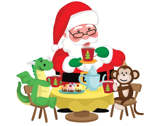 Santa and his friends have Engaging Moments during Cocoa Time