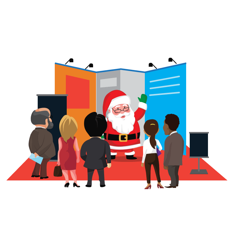 Santa Claus Live Visits Trade Shows