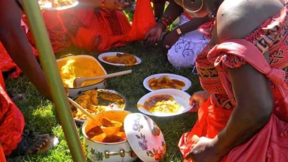 Traditional meal in Ghana